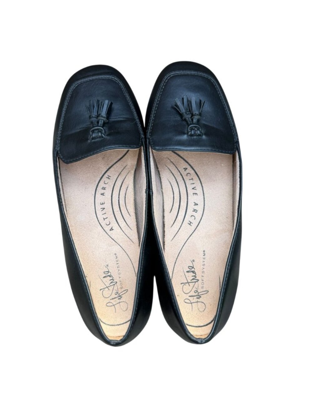 Life Stride Ballad Black Loafers Flats Womens Size 7 Comfort Tassel Arch Support - Picture 9 of 15